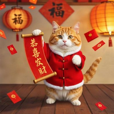 春节新年猫咪趣味头像aigc