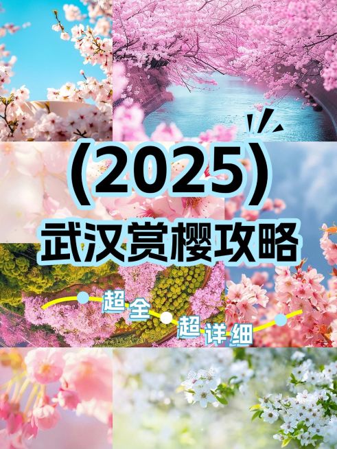 春季旅游攻略拼图花字小红书封面aigc预览效果
