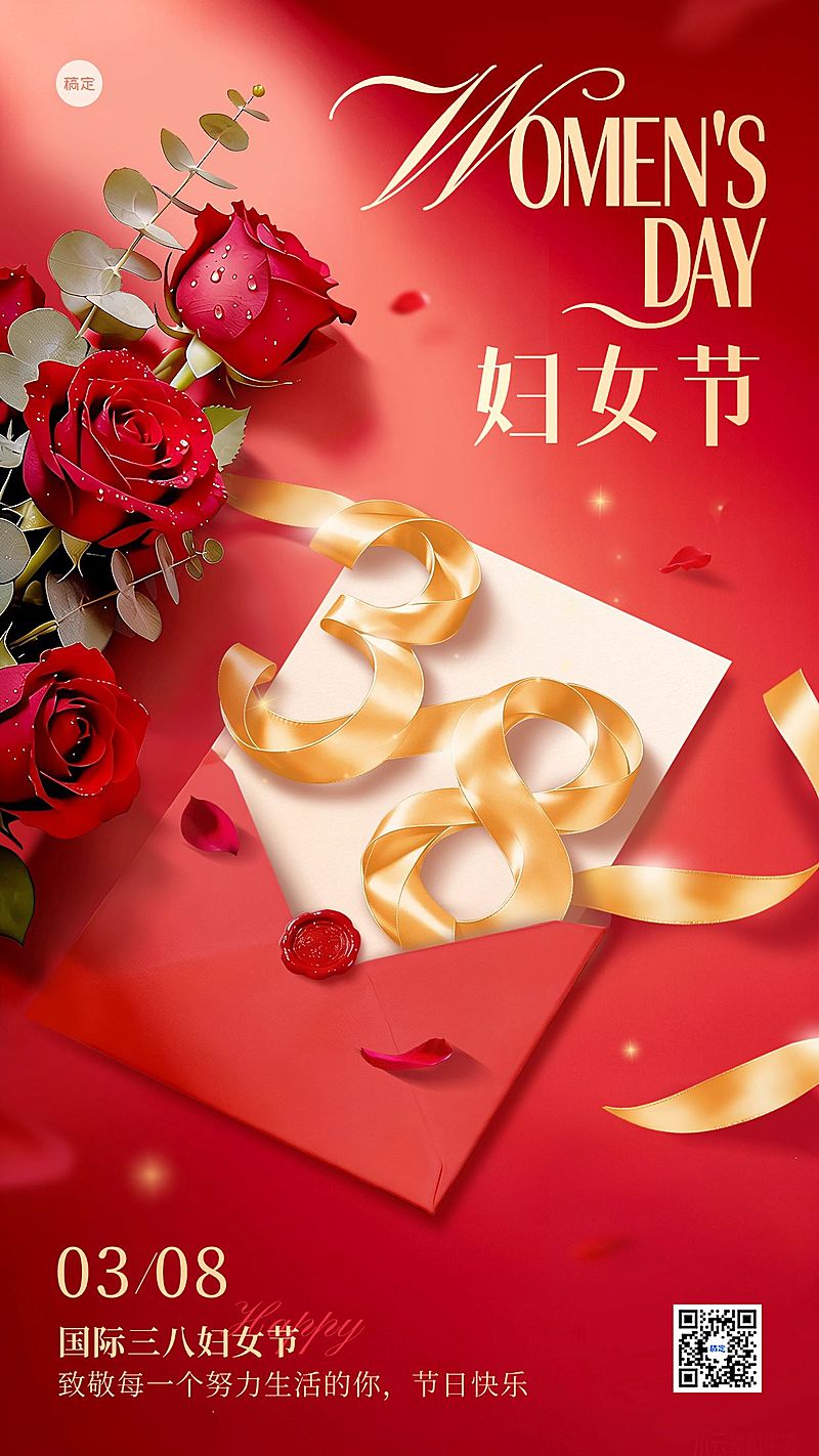 三八妇女节女神女王节节日祝福通用唯美感手机海报