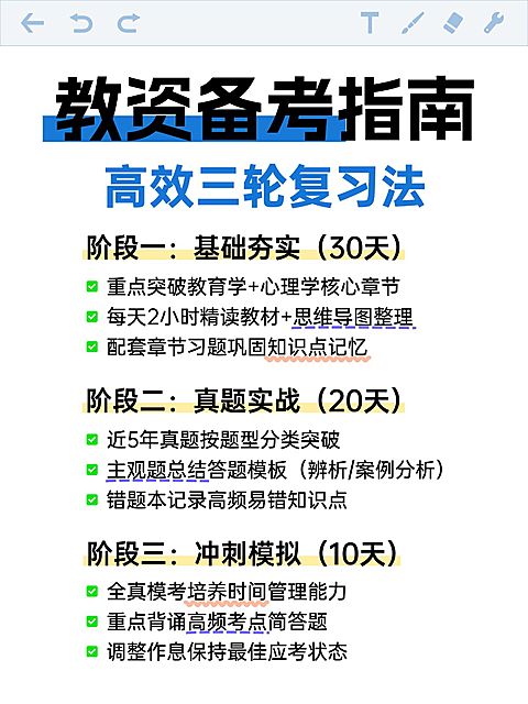 教育教资备考攻略指南小红书配图
