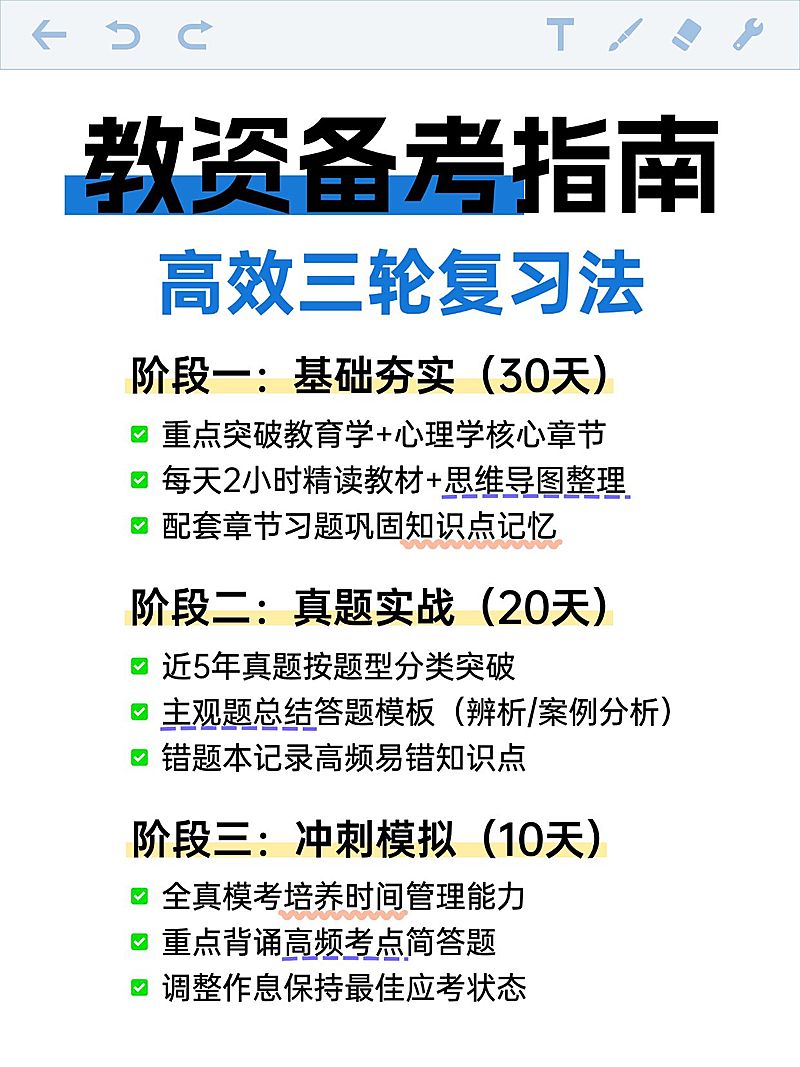 教育教资备考攻略指南小红书配图