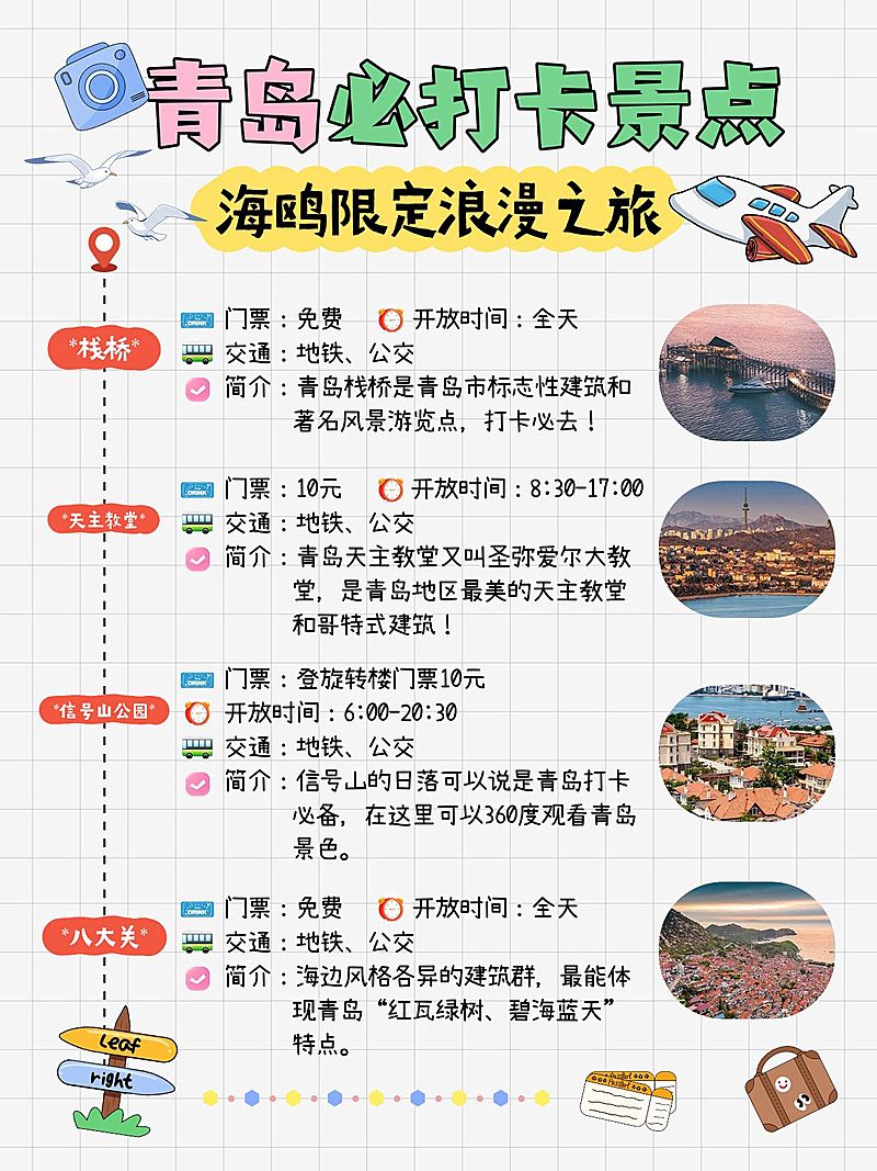 旅游攻略图框排版手帐风小红书内页