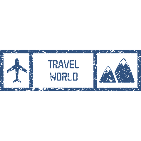 小红书旅游出行手帐风邮票样式标记文字