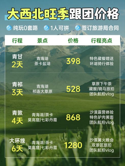 旅游出行西北行程推荐出行服务介绍拼图小红书配图预览效果