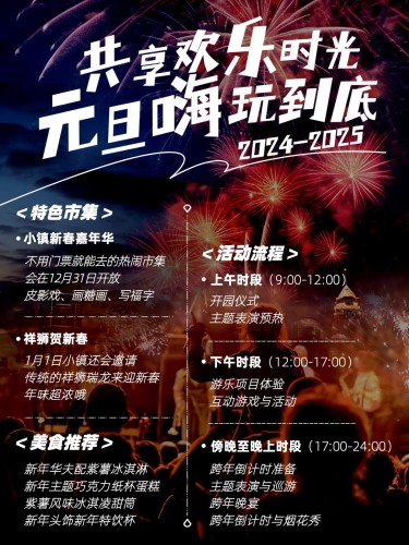 新年元旦跨年嗨玩活动小红书配图
