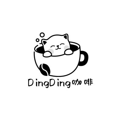 可爱插画简易咖啡图案LOGO