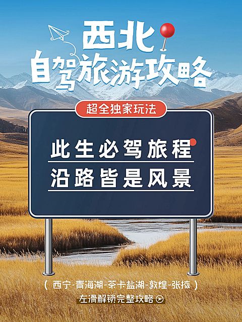 旅游路牌小红书封面aigc