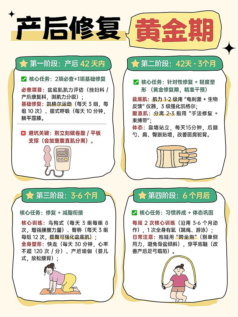 母婴亲子孕产产后修复指南分享小红书配图
