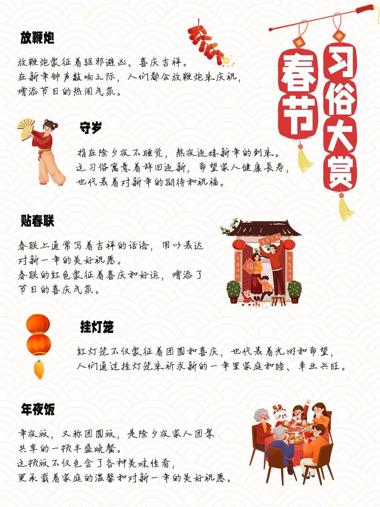 春节节日科普小红书套装小红书配图aigc
