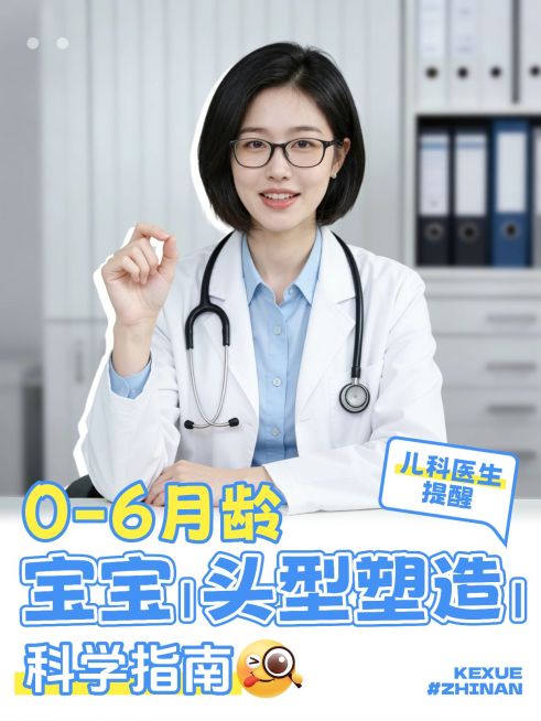 母婴亲子新生儿头型科普人像小红书封面预览效果