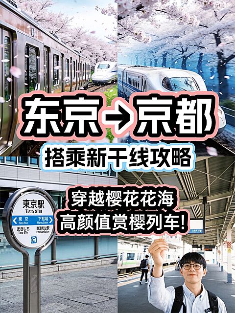 旅游出行日本赏樱行程推荐旅游攻略拼图小红书封面