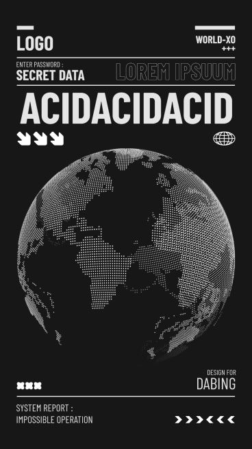 简约黑色杂志风地球宣传海报预览效果