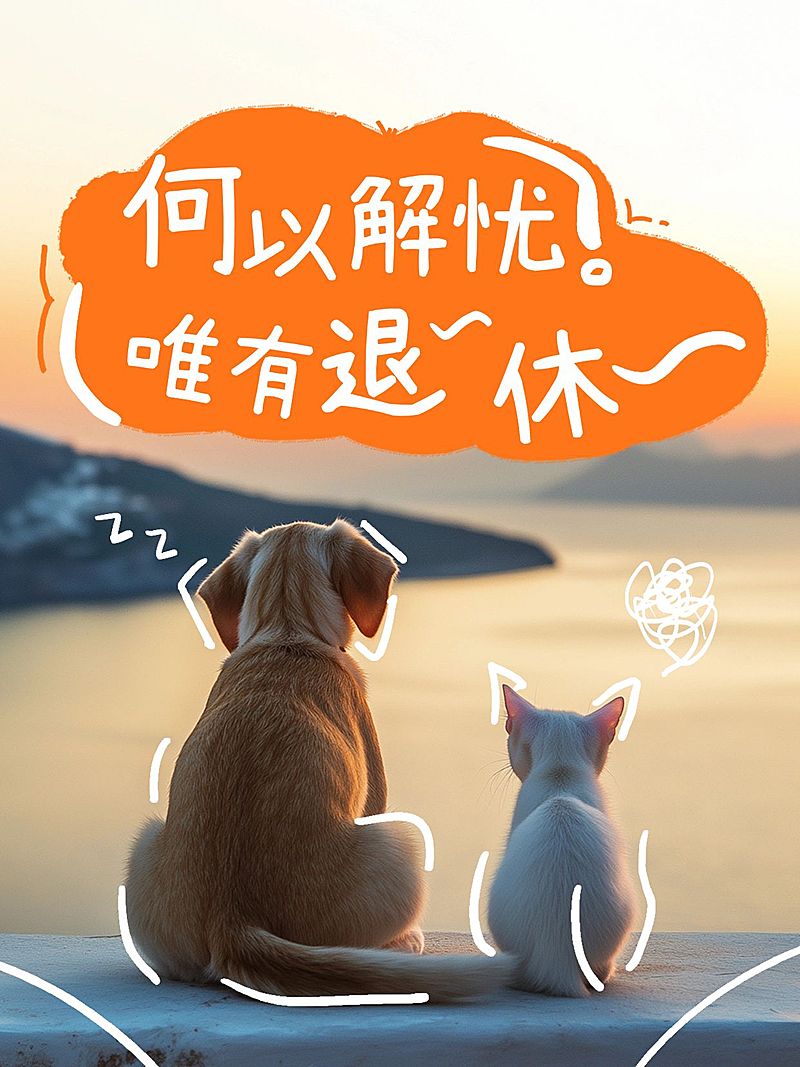 风景涂鸦大字小红书封面iagc