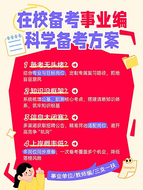 教育培训职业教育事业编备考攻略指南小红书配图