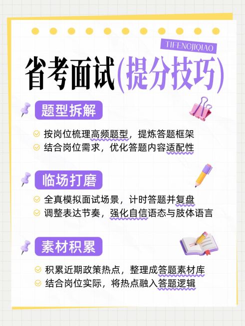 教育培训职业教育省考面试提分技巧小红书配图预览效果