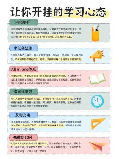 教育学习方法科普攻略指南手帐风小红书配图