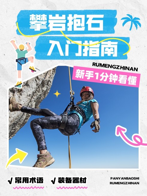 户外攀岩攻略指南小红书封面预览效果
