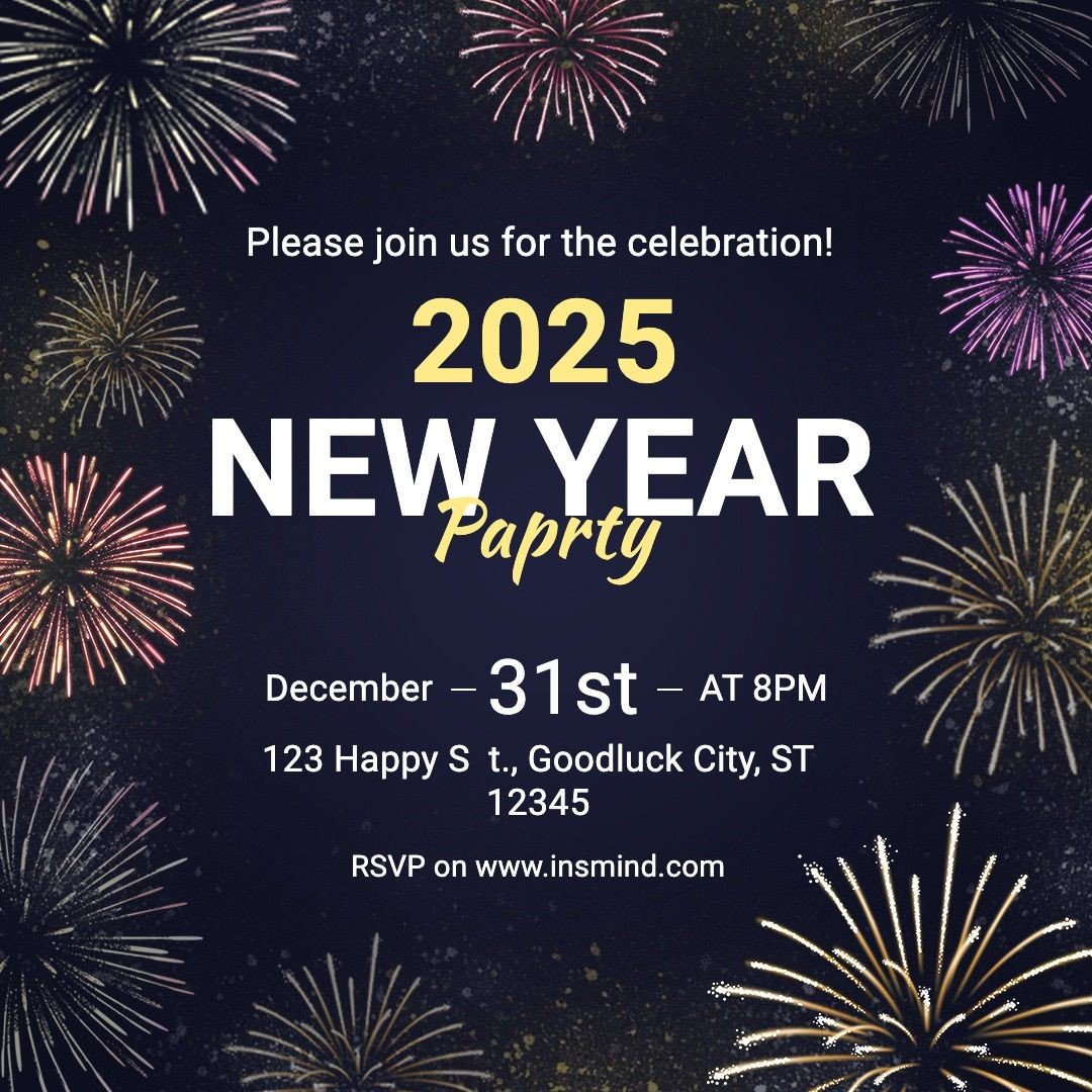 New Year Party Event Invitation Templates