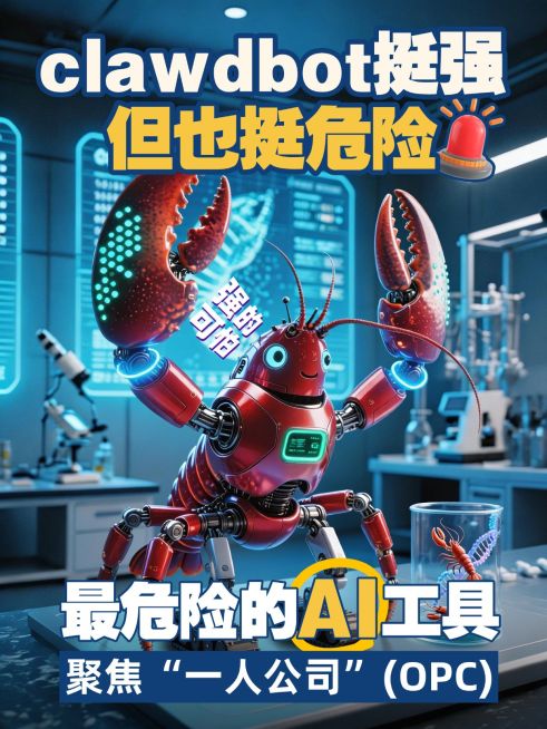 Openclaw知识科普分享科技感大字小红书封面预览效果