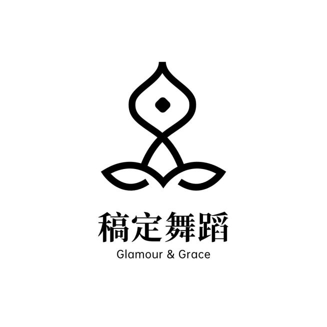 抽象舞蹈瑜伽LOGO预览效果