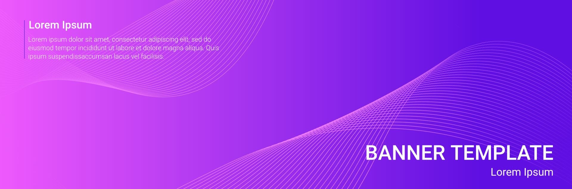 点击进入编辑 几何风紫色渐变网站广告横幅banner横版海报预览效果
