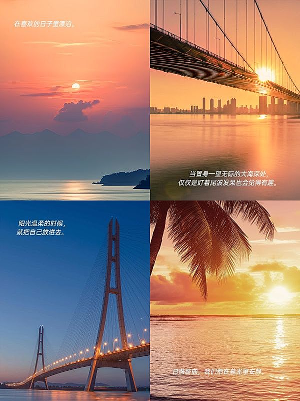 情感文案拼图宫格花字小红书封面aigc