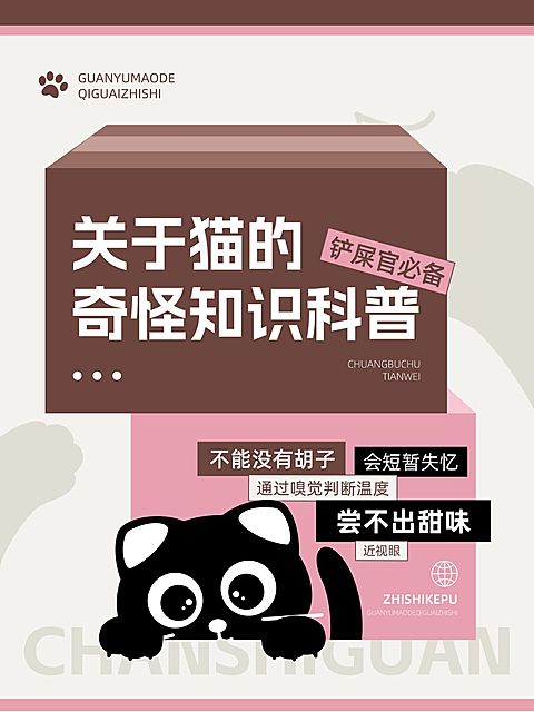 宠物知识科普爆款吸睛大字小红书封面