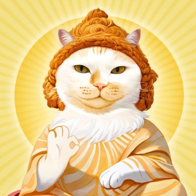 可爱插画猫咪卡通头像aigc