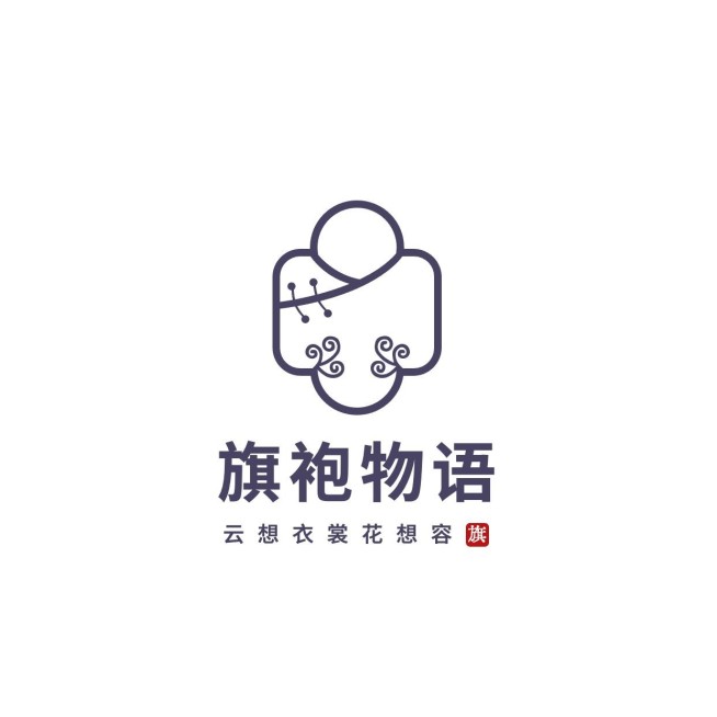 服饰行业线条拟物LOGO预览效果