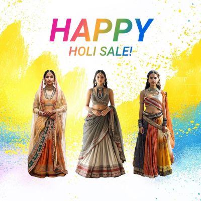 Holi Festival Fashion Clothing Indian Traditional Women's Dress Sari Saree Sales Instagram Post Image