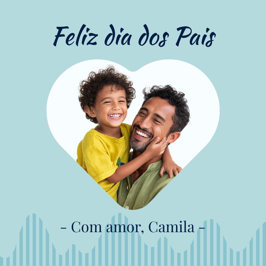 Father's Day Tiffany Blue Heart Dad and Son Photograph Instagram Post Image