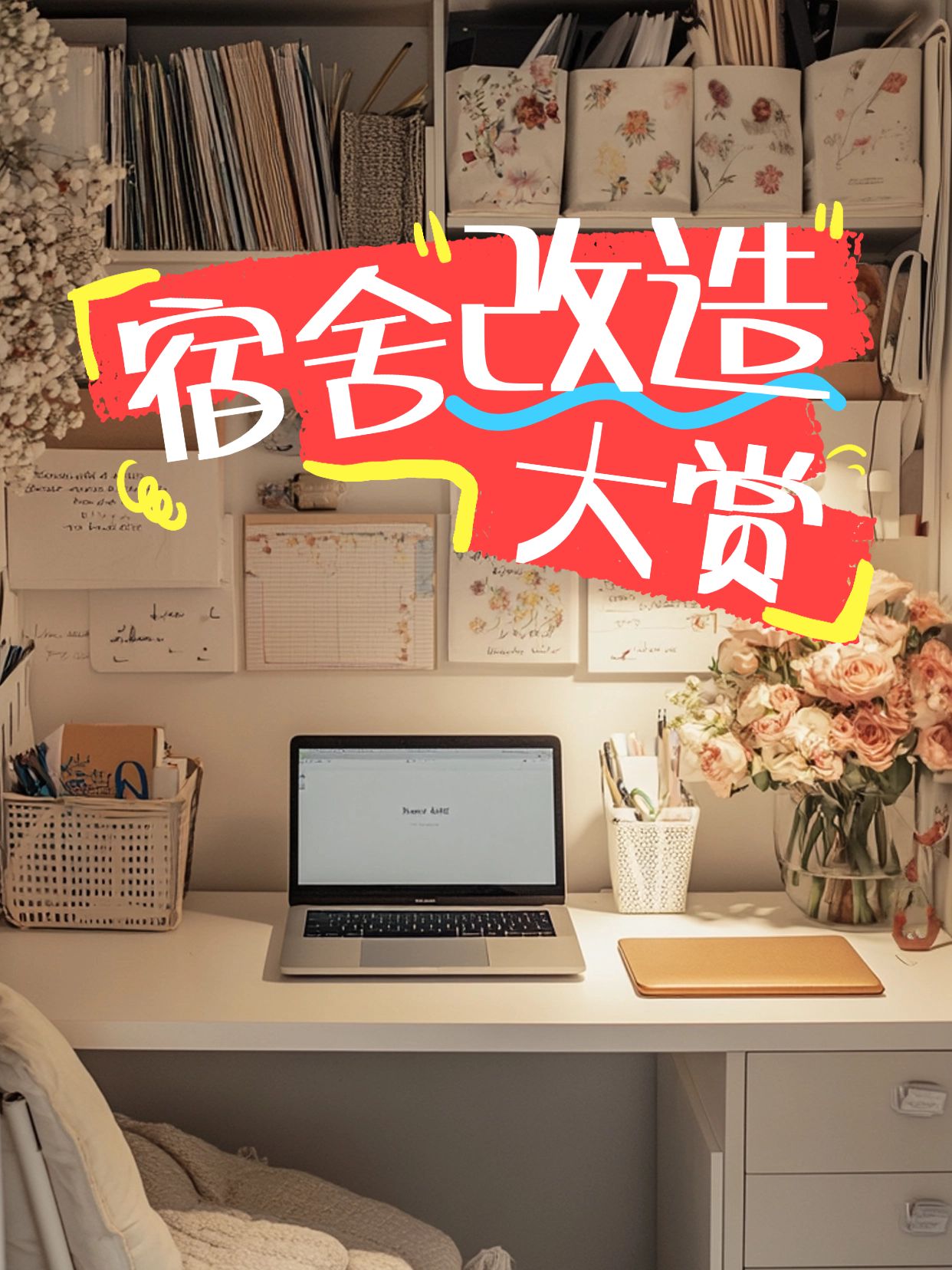 风景涂鸦大字小红书封面aigc