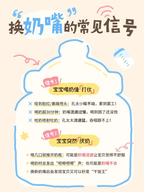 母婴亲子新生儿换奶嘴信号小红书配图预览效果
