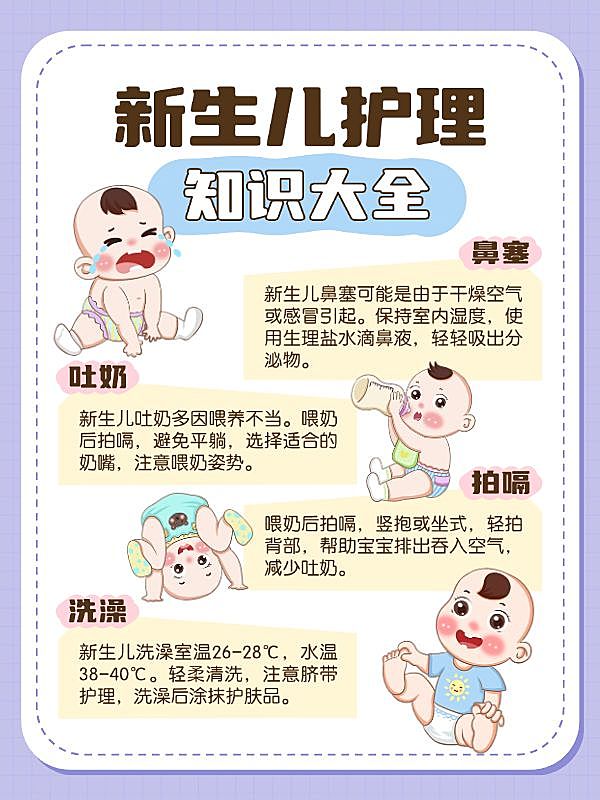 母婴亲子知识科普新生儿护理小红书配图