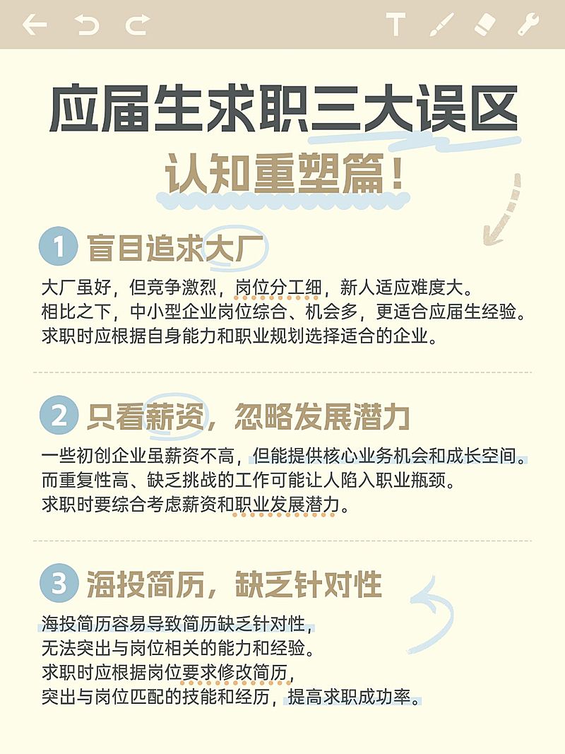 应届生求职科普攻略小红书配图