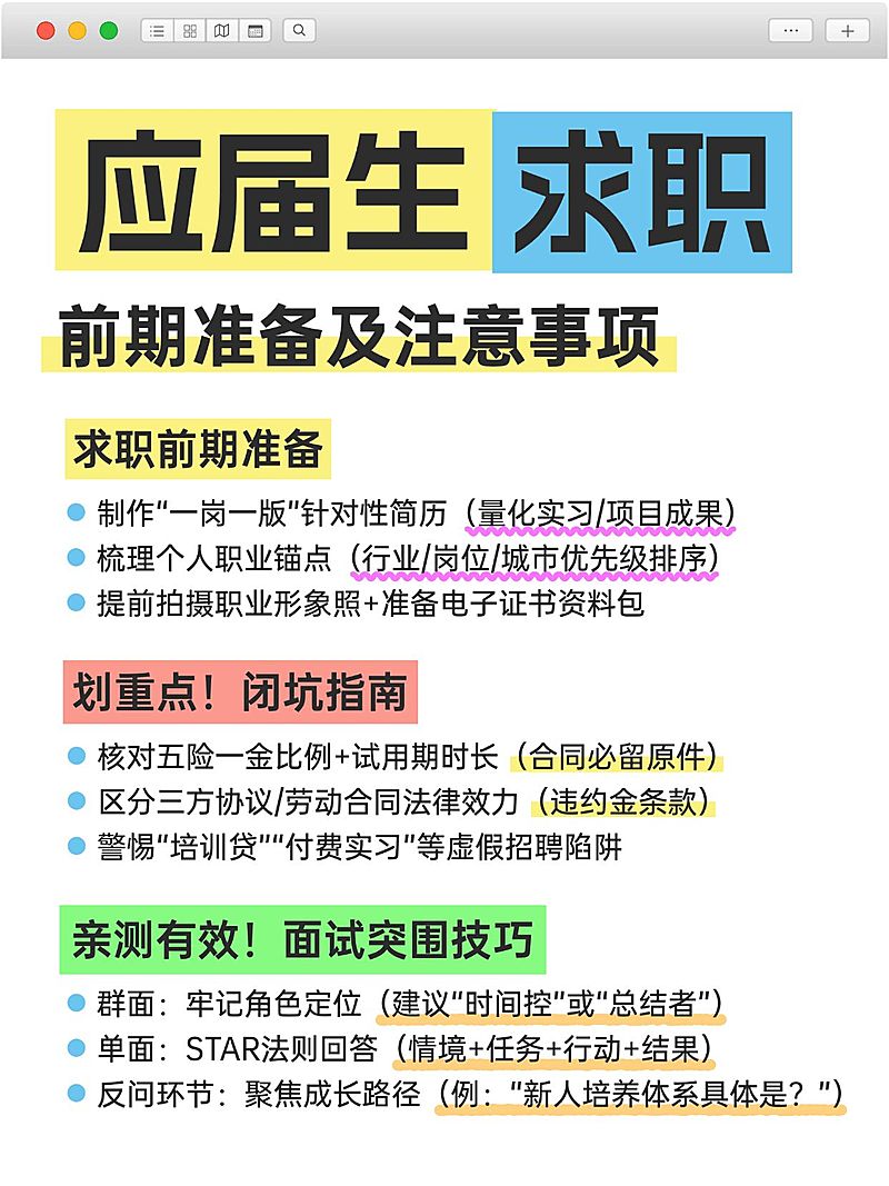 教育应届生求职攻略指南小红书配图