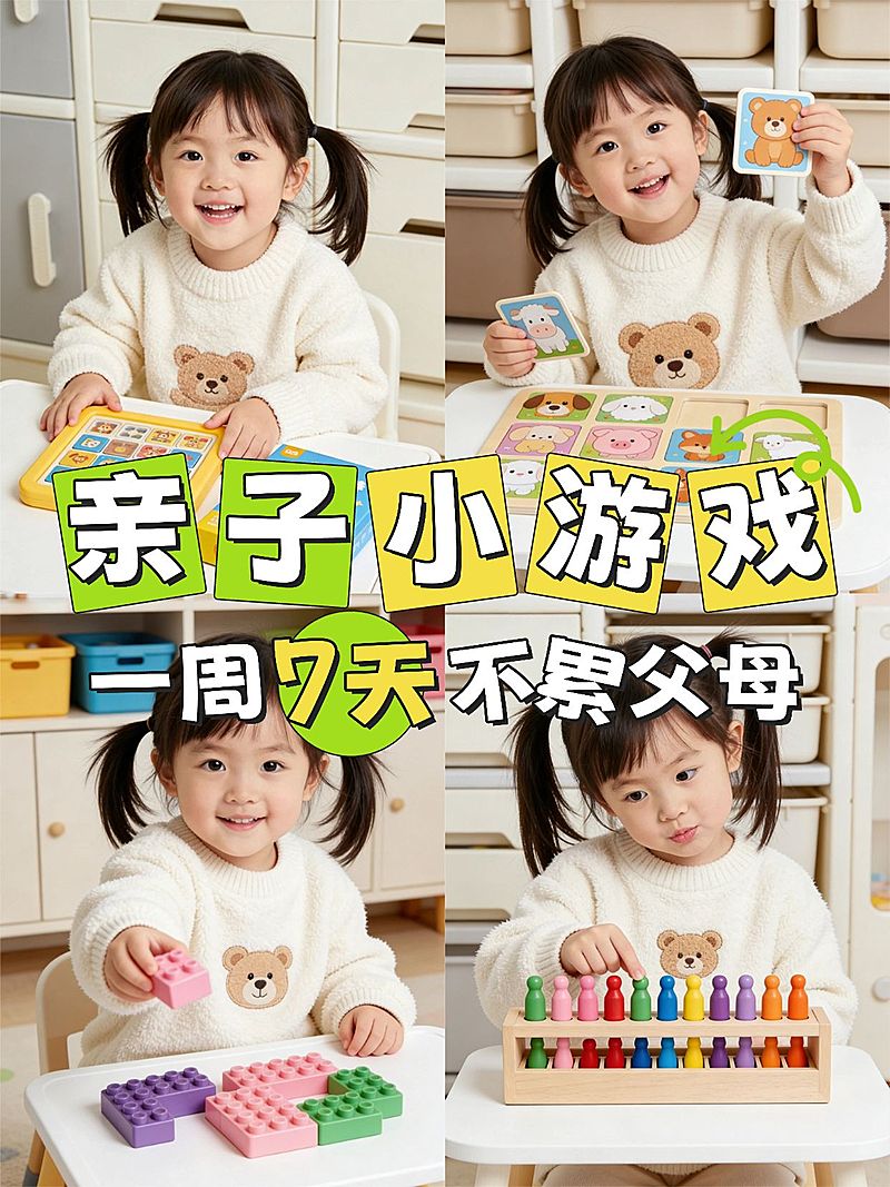 母婴亲子亲子游戏指南科普小红书封面