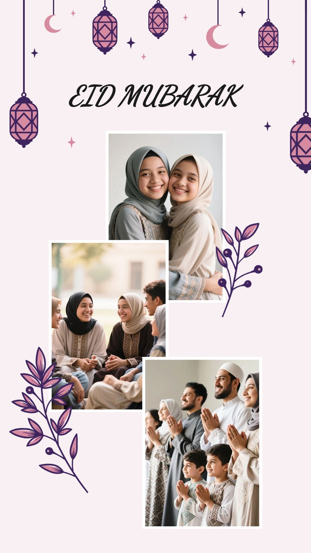 Eid Al Adha Artistic Multiple Pictures Holiday Greetings Instagram Story Image