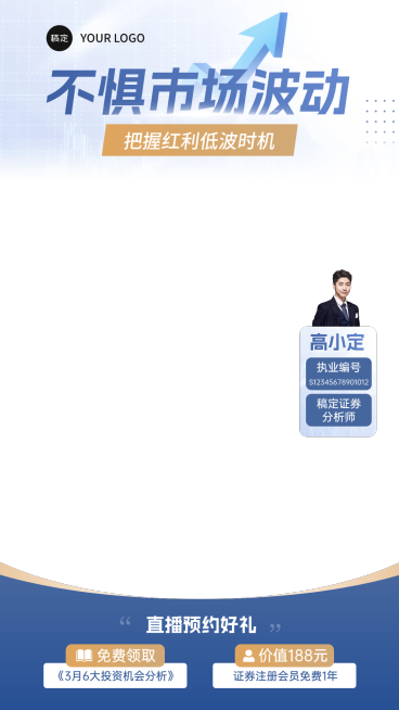 金融投教直播课程宣传股市直播组合贴片预览效果
