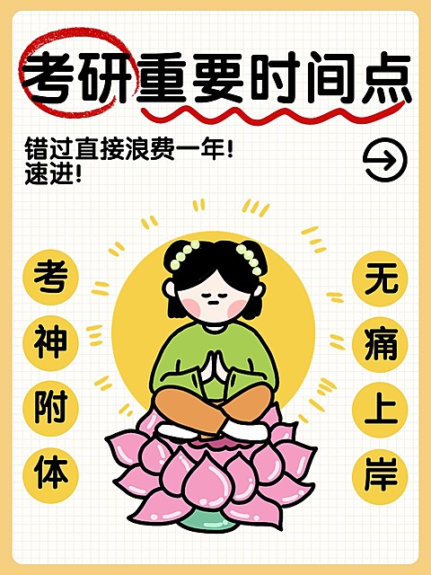 考研时间点考神附体小红书封面