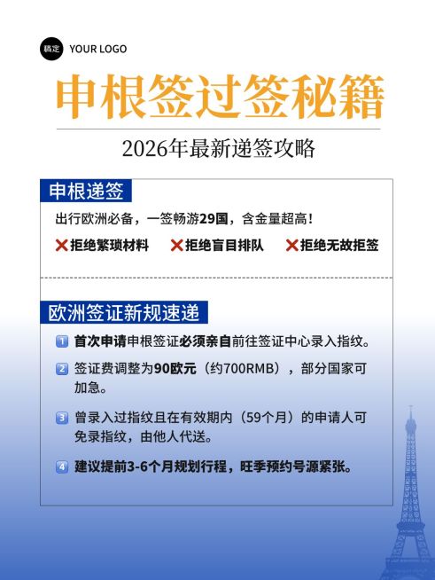 出国旅游签证过签攻略分享小红书配图预览效果