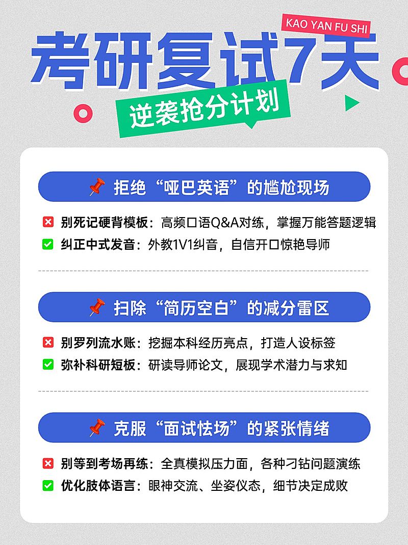 教育培训学历教育考研复试攻略小红书配图
