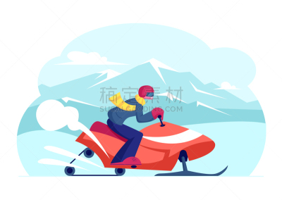 雪上汽车运动,绘画插图,雪堆,矢量,山,动画片,冬季运动,极限运动,冒险,骑车