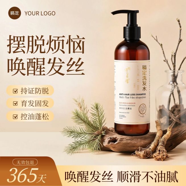 控油蓬松洗发水电商主图预览效果