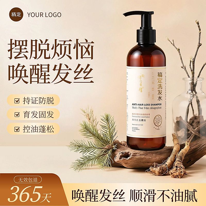 控油蓬松洗发水电商主图
