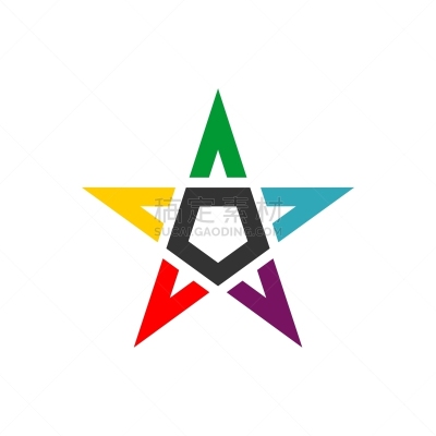 模板,多色的,绘画插图,品牌名称,星形,矢量,数字10,设计
