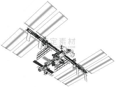 太空船,轮廓,矢量,未来,空间站,几何形状,蓝图,技术,火箭,车站