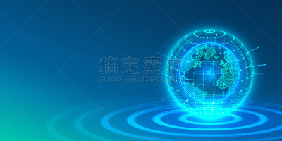 全球通讯,地球,概念,蓝色背景,铁路枢纽,数字化显示,球体,线条,技术,网络空间