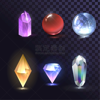 宝石,珠宝商,明亮,形状,透明,黄色,红色,紫色,粉色,蓝色