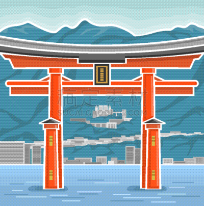 鸟居,日本,国内著名景点,品牌名称,大门,木制,建筑,剪影,构图